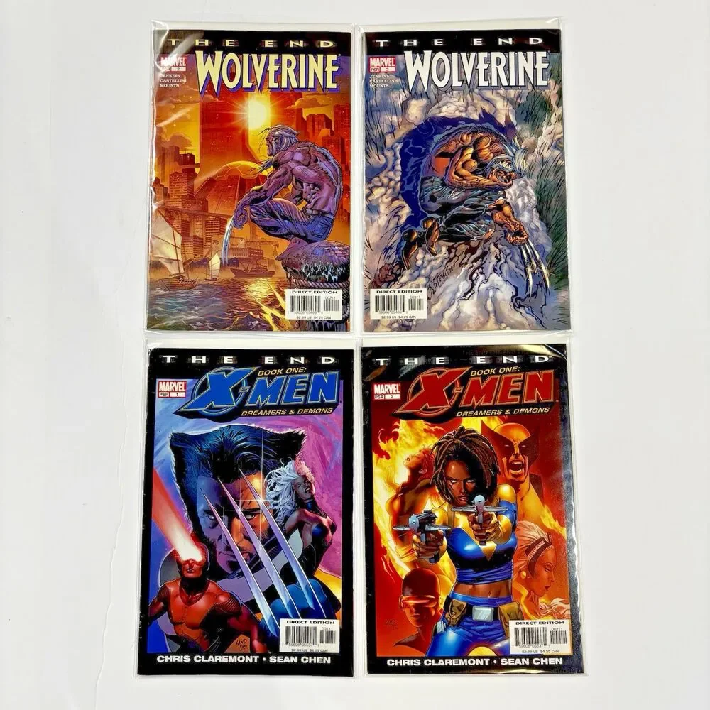 Marvel Comics The End X-Men Wolverine Book Lot X-Men #1, 2 Wolverine #2,3